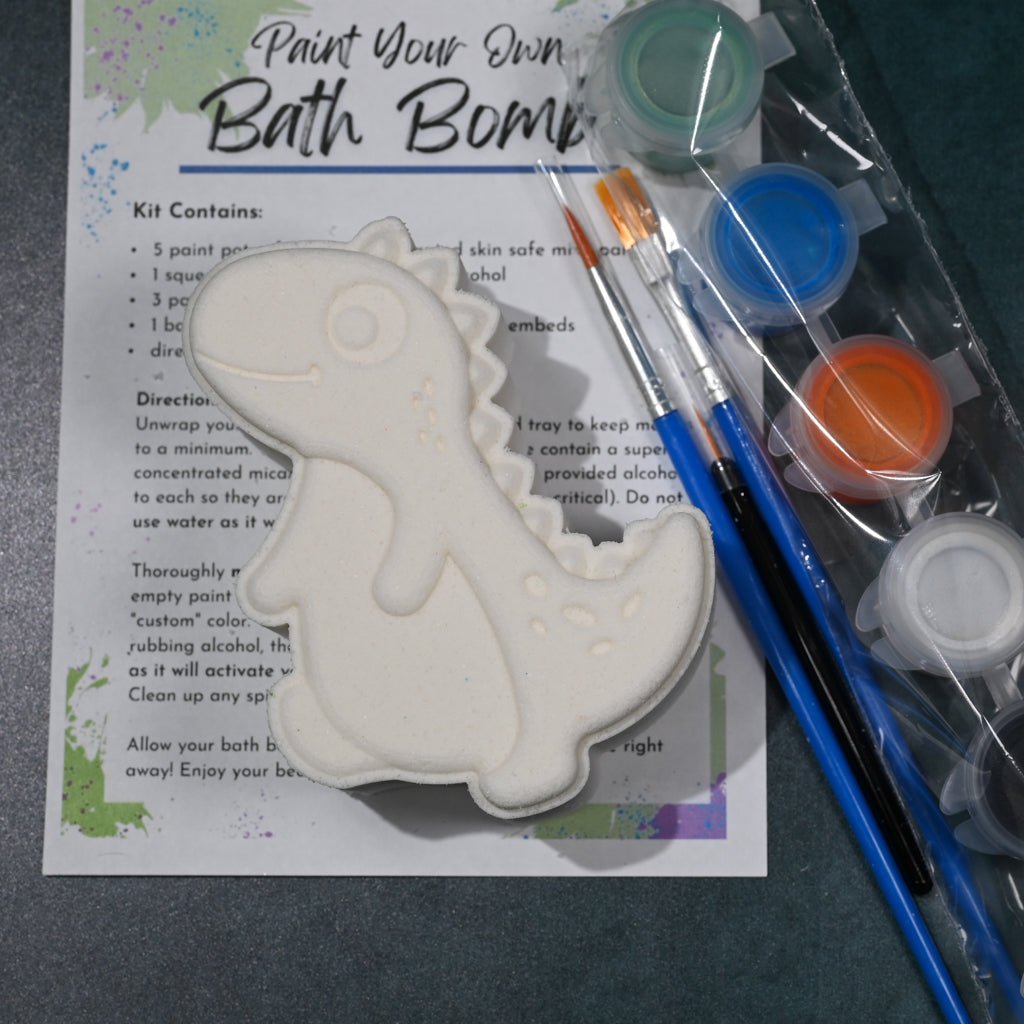 Baby Dino Paint-Your-Own Bath Bomb Kit - Tanglebrook Soapery