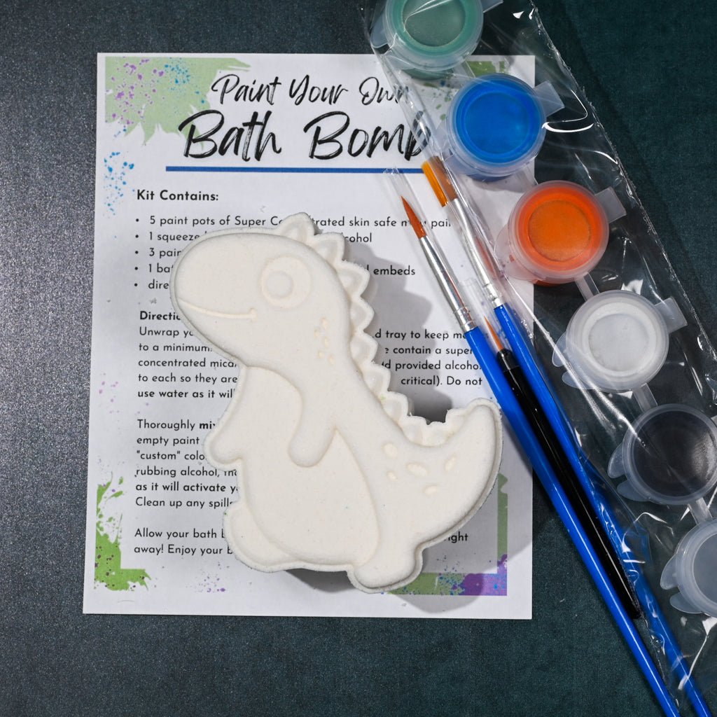 Baby Dino Paint-Your-Own Bath Bomb Kit - Tanglebrook Soapery