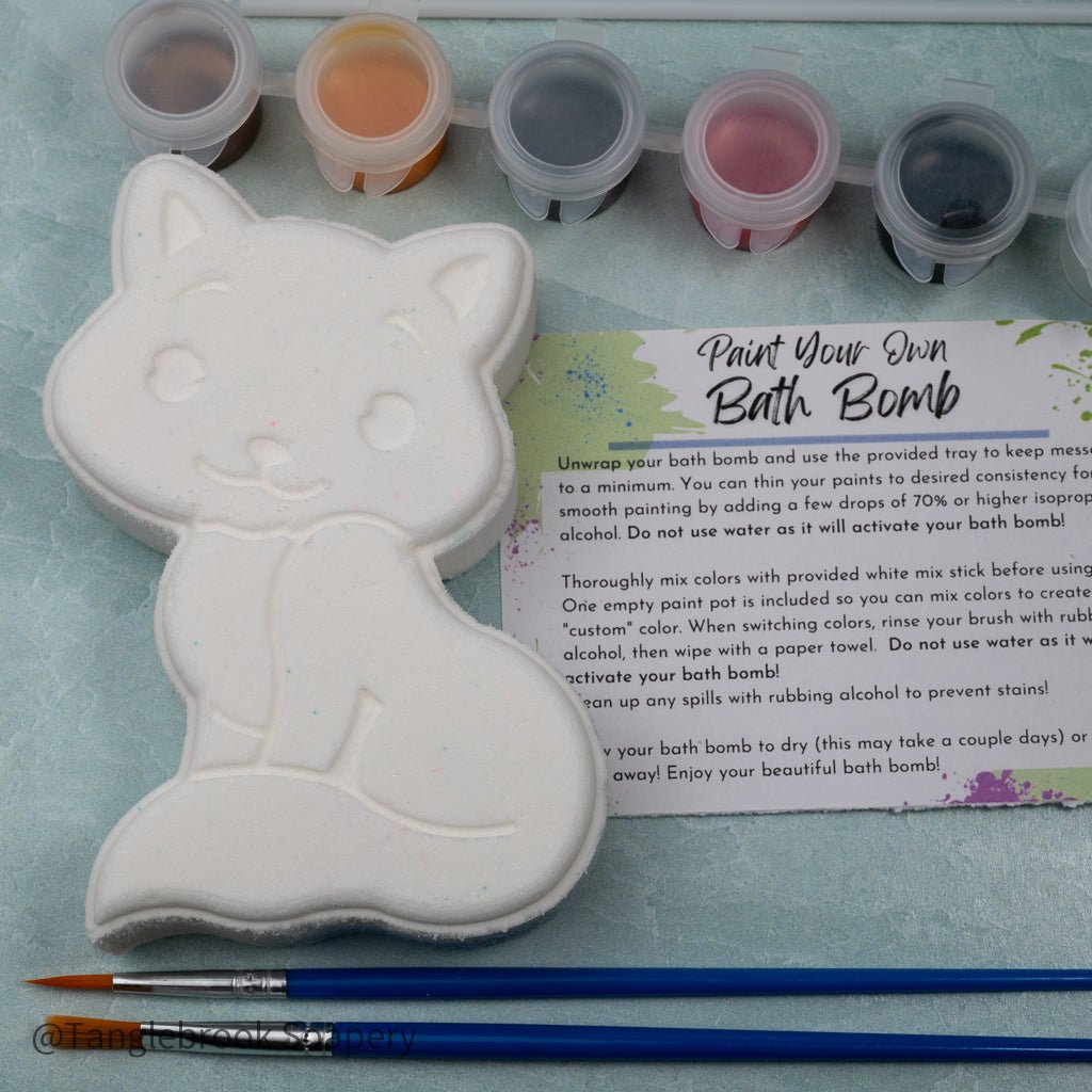 Cat Paint-Your-Own Bath Bomb Kit - Tanglebrook Soapery