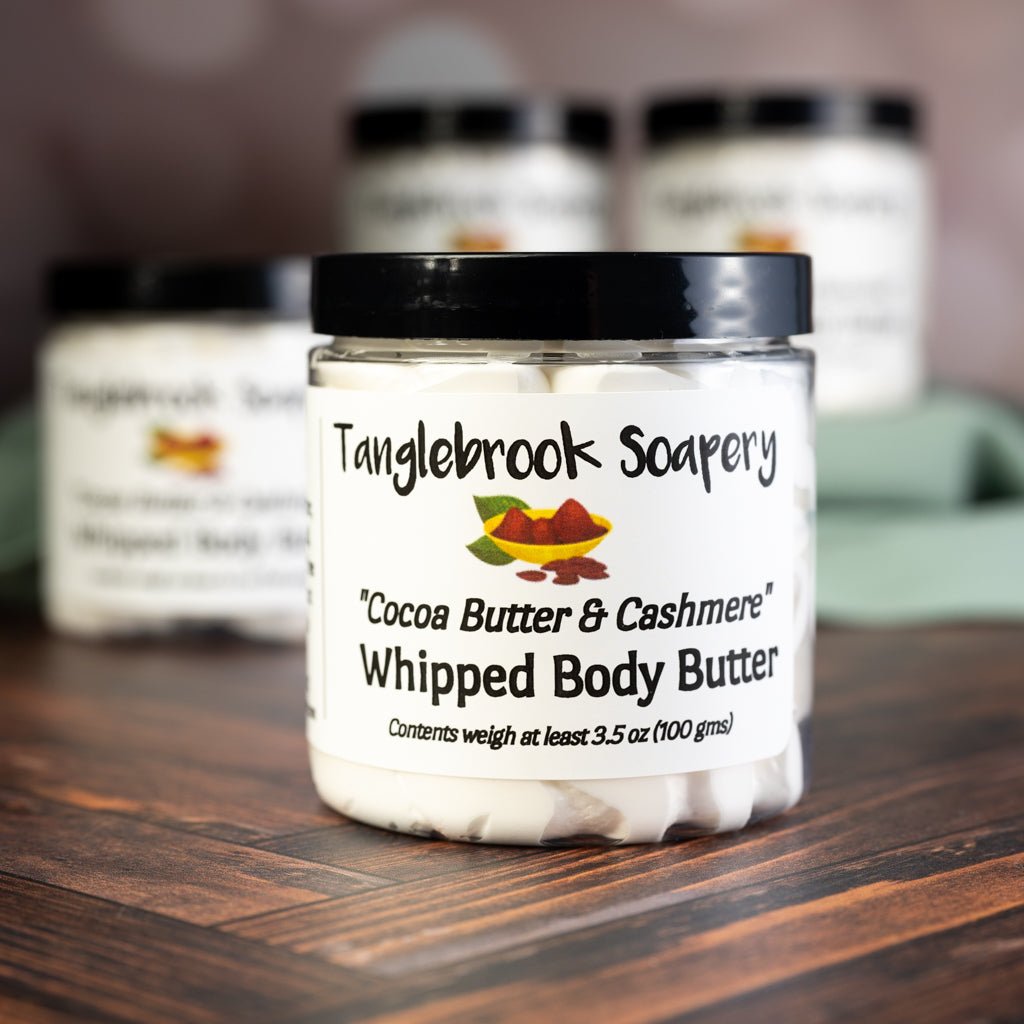 Cocoa Butter & Cashmere Whipped Body Butter - Tanglebrook Soapery