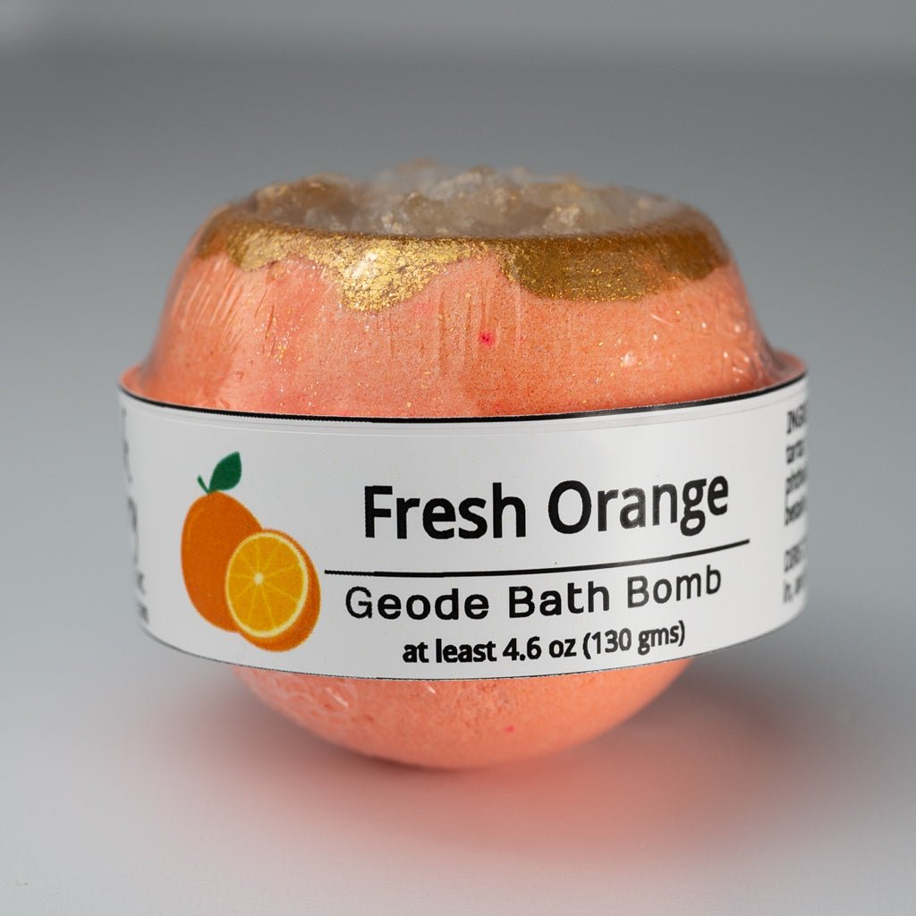 Fresh Orange Geode Bath Bomb - Tanglebrook Soapery