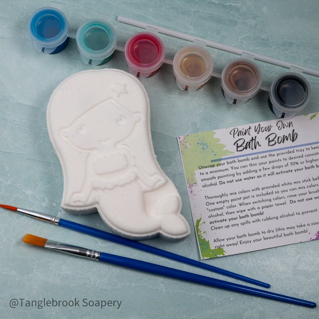 Mermaid Paint-Your-Own Bath Bomb Kit - Tanglebrook Soapery