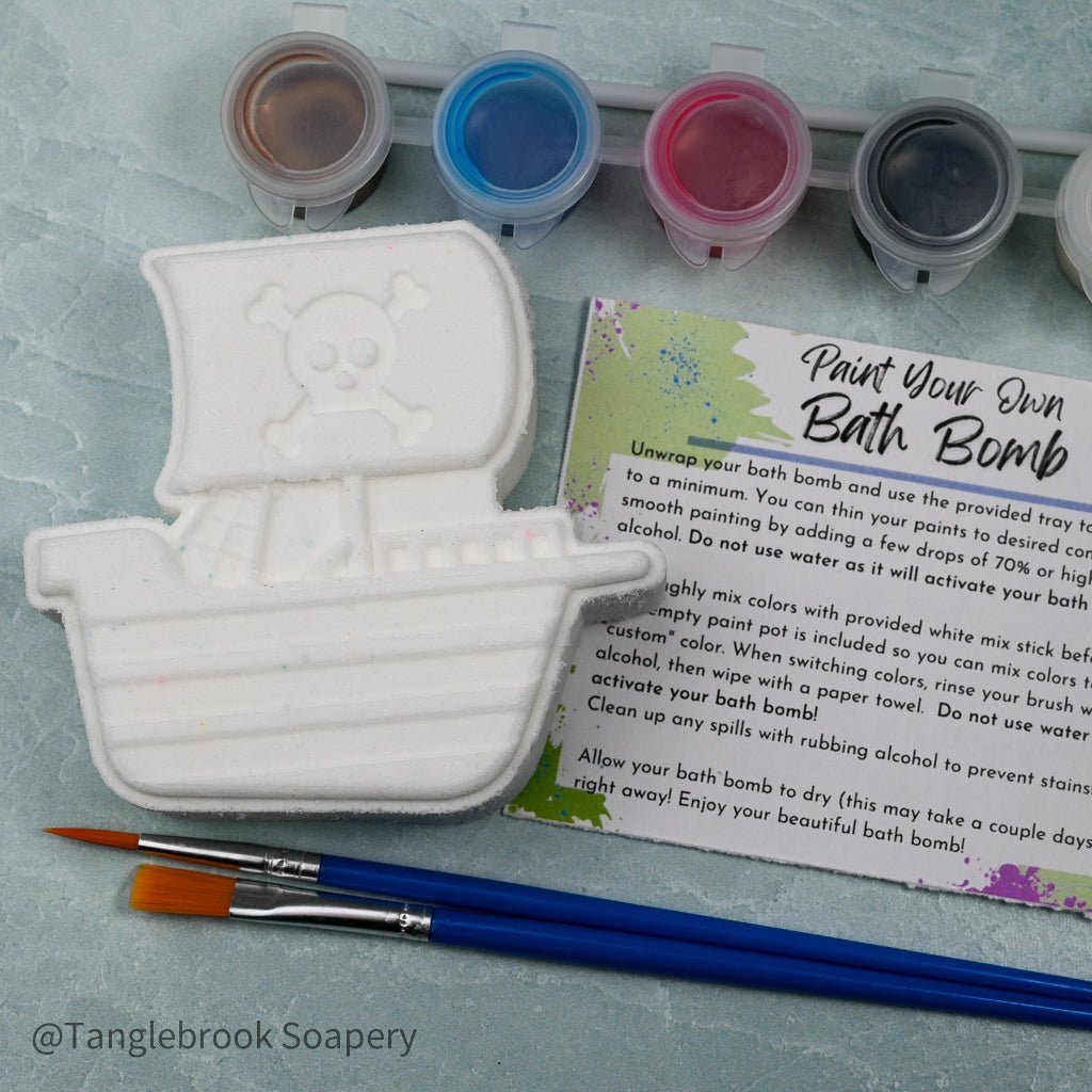Pirate Ship Paint-Your-Own Bath Bomb Kit - Tanglebrook Soapery