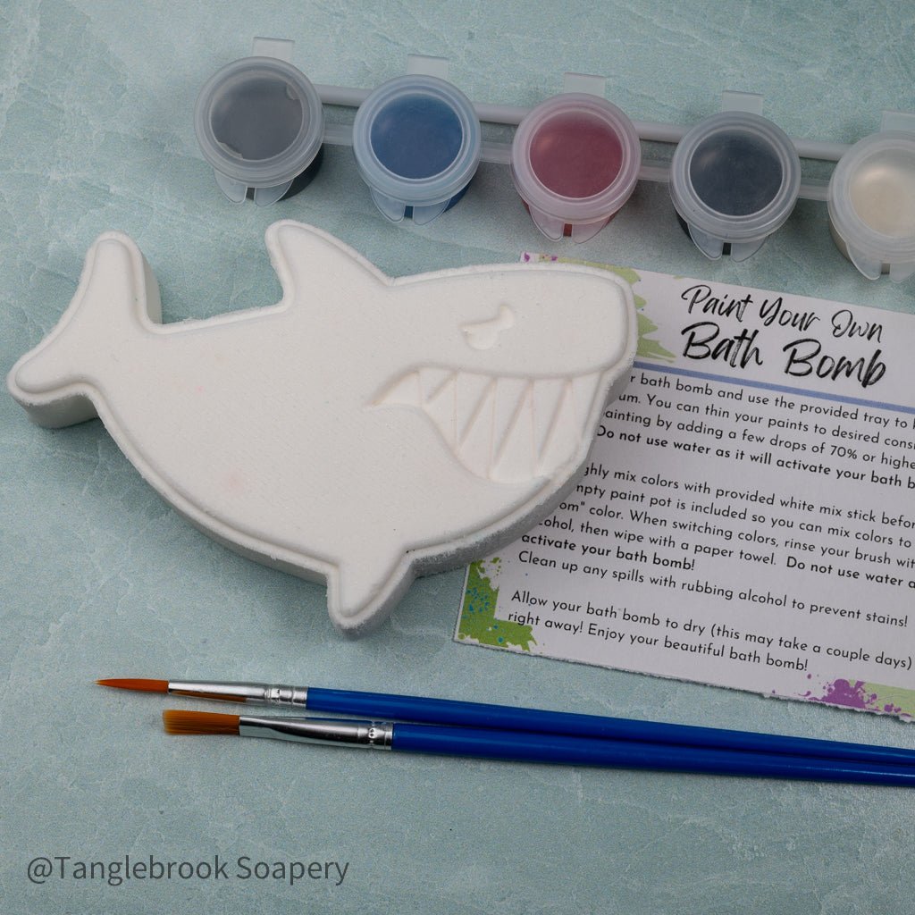 Shark Paint-Your-Own Bath Bomb Kit - Tanglebrook Soapery