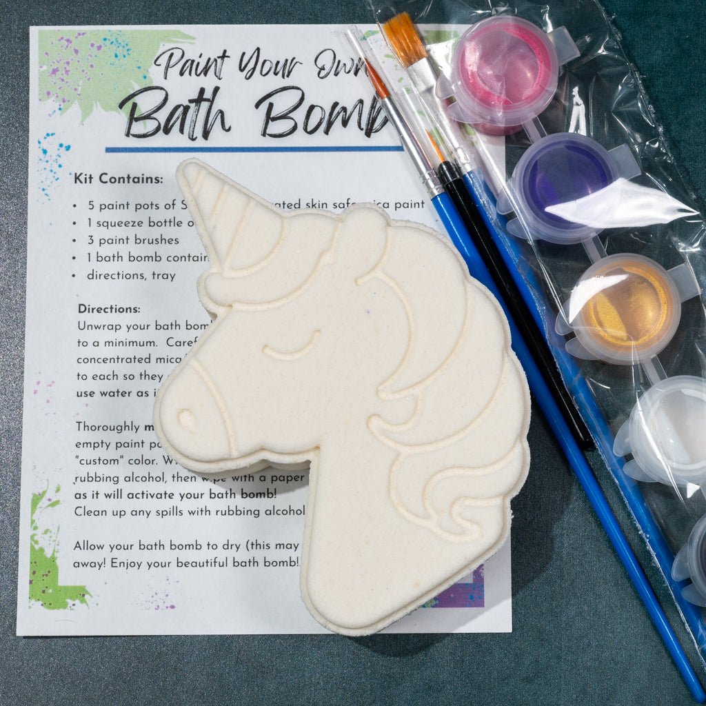 Unicorn Paint-Your-Own Bath Bomb Kit - Tanglebrook Soapery