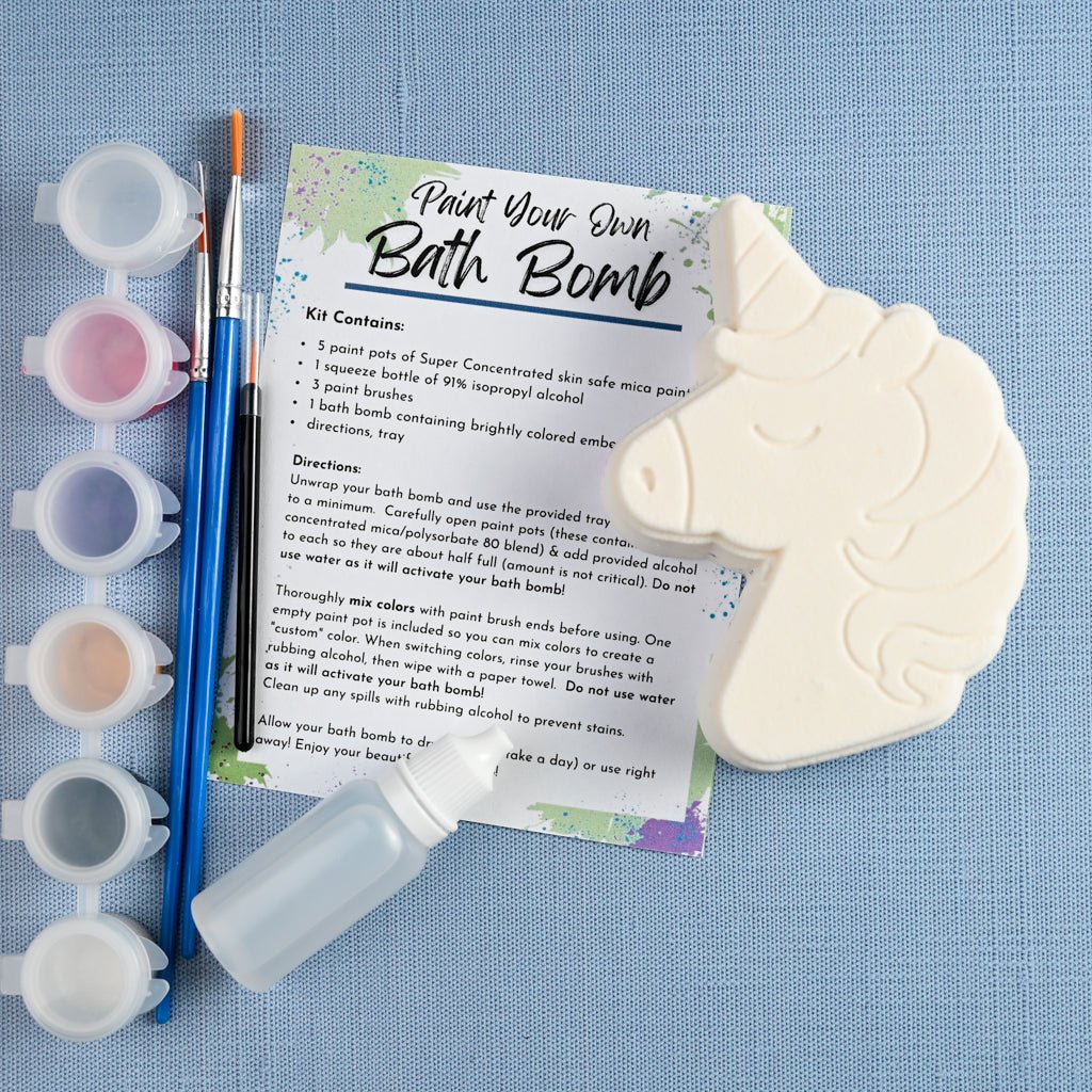 Unicorn Paint-Your-Own Bath Bomb Kit - Tanglebrook Soapery